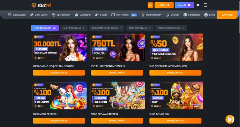 Starzbet Bonusları İle Kazancınızı Katlayın!
